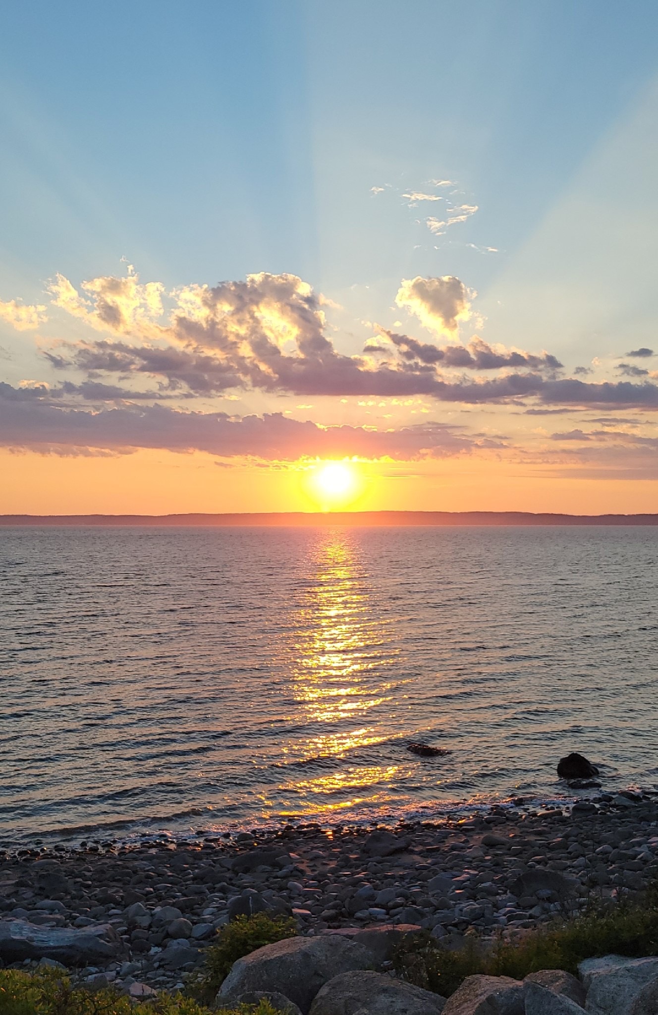 Beautiful sunset over Nova Scotia bayside