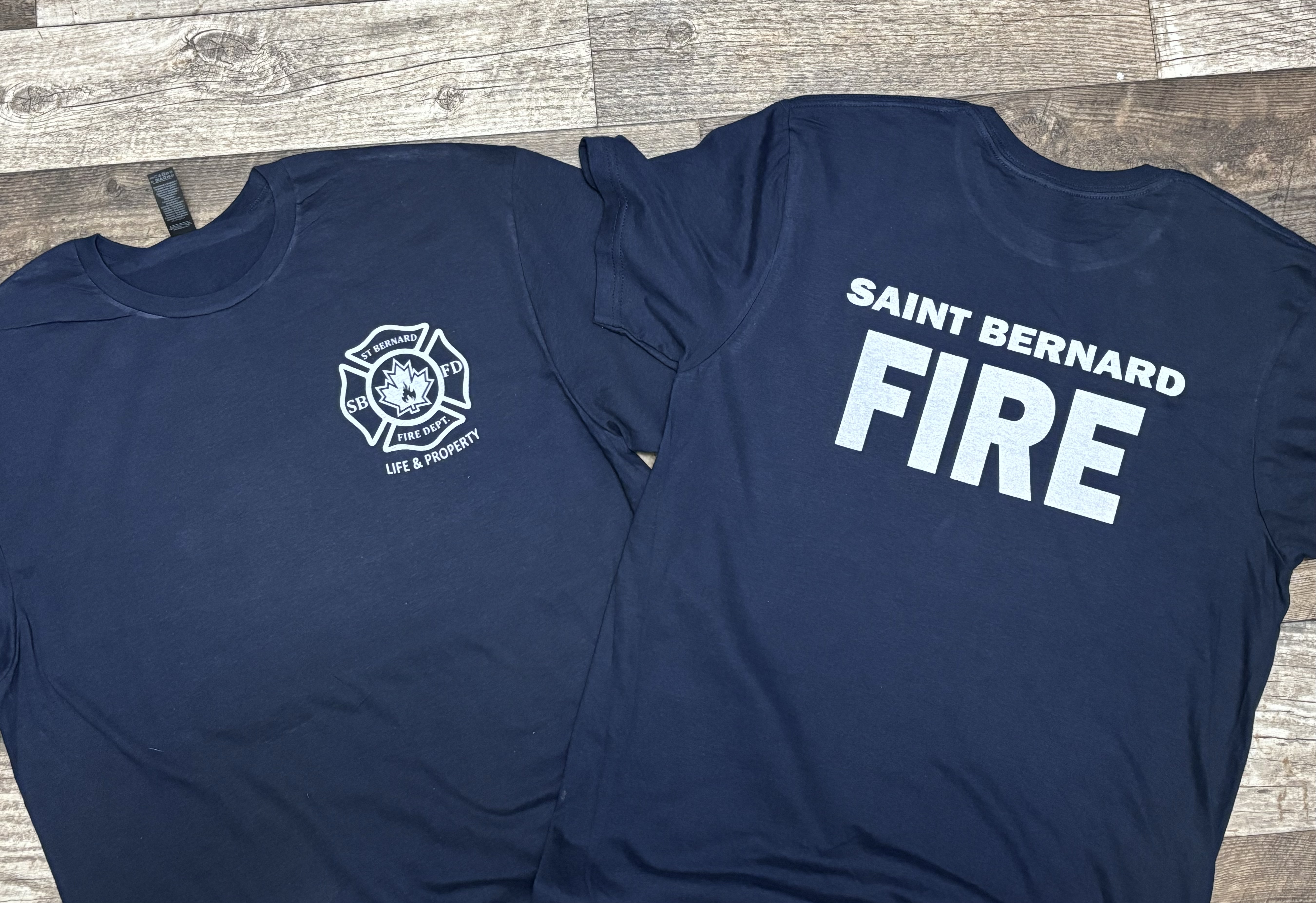 St. Bernard Fire Department custom shirts